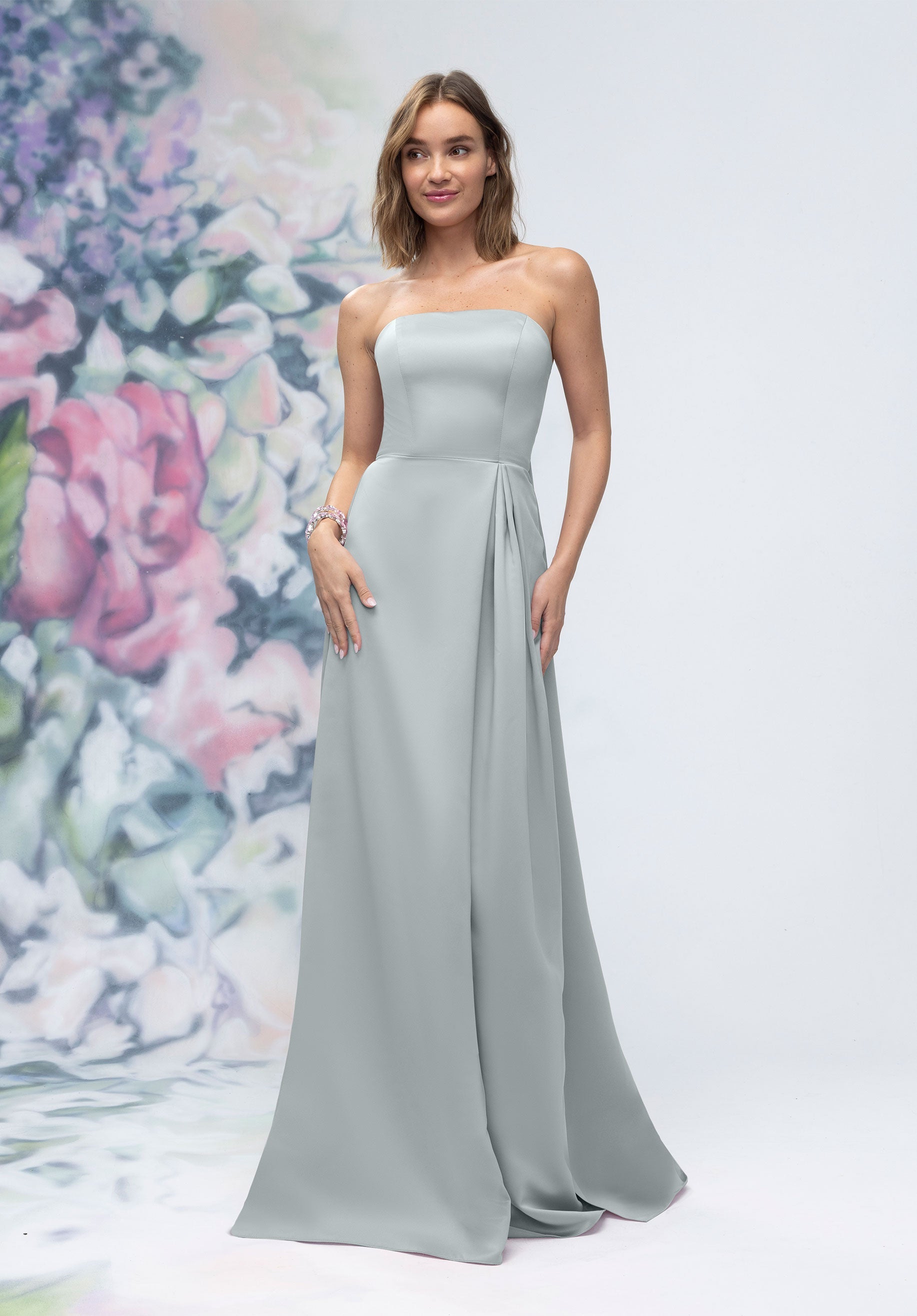 Formal Dresses Formal Evening Long Dress Dove-Satin-3030014-Pleated