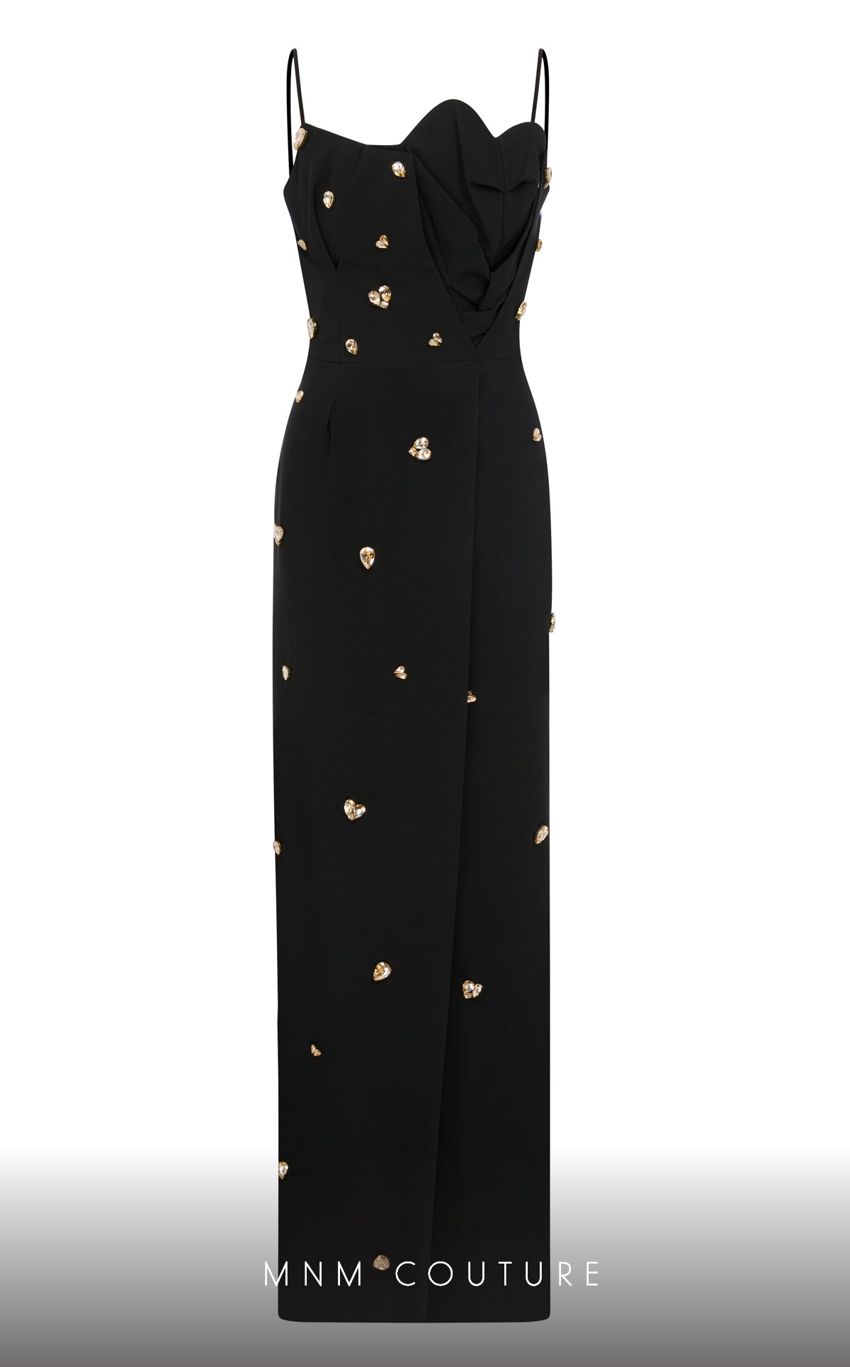 Sweetheart Floor-Length Crepe Formal Sheath MNM Couture E0039