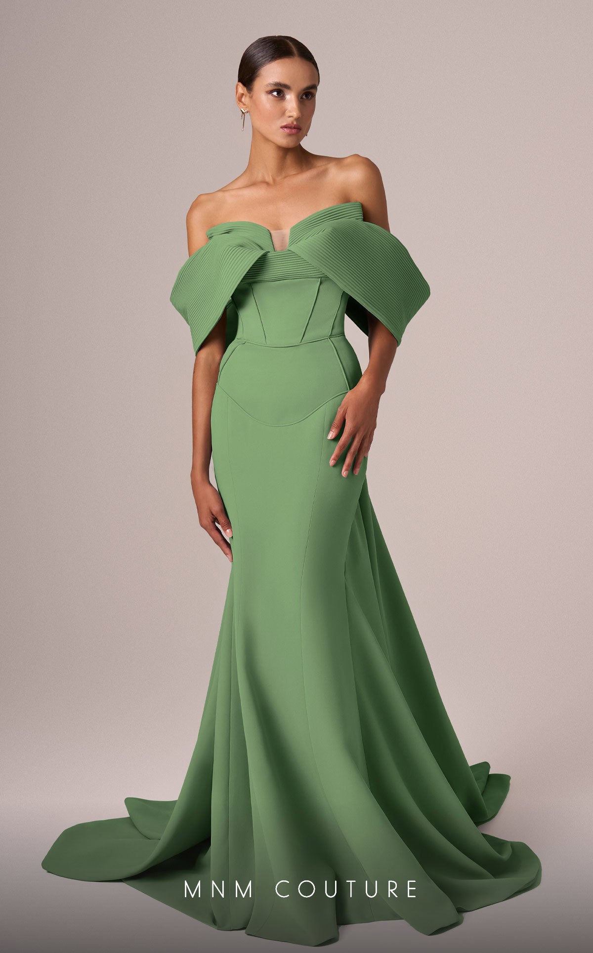 MNM Couture E0085 Long Fitted Formal Evening Prom Dress