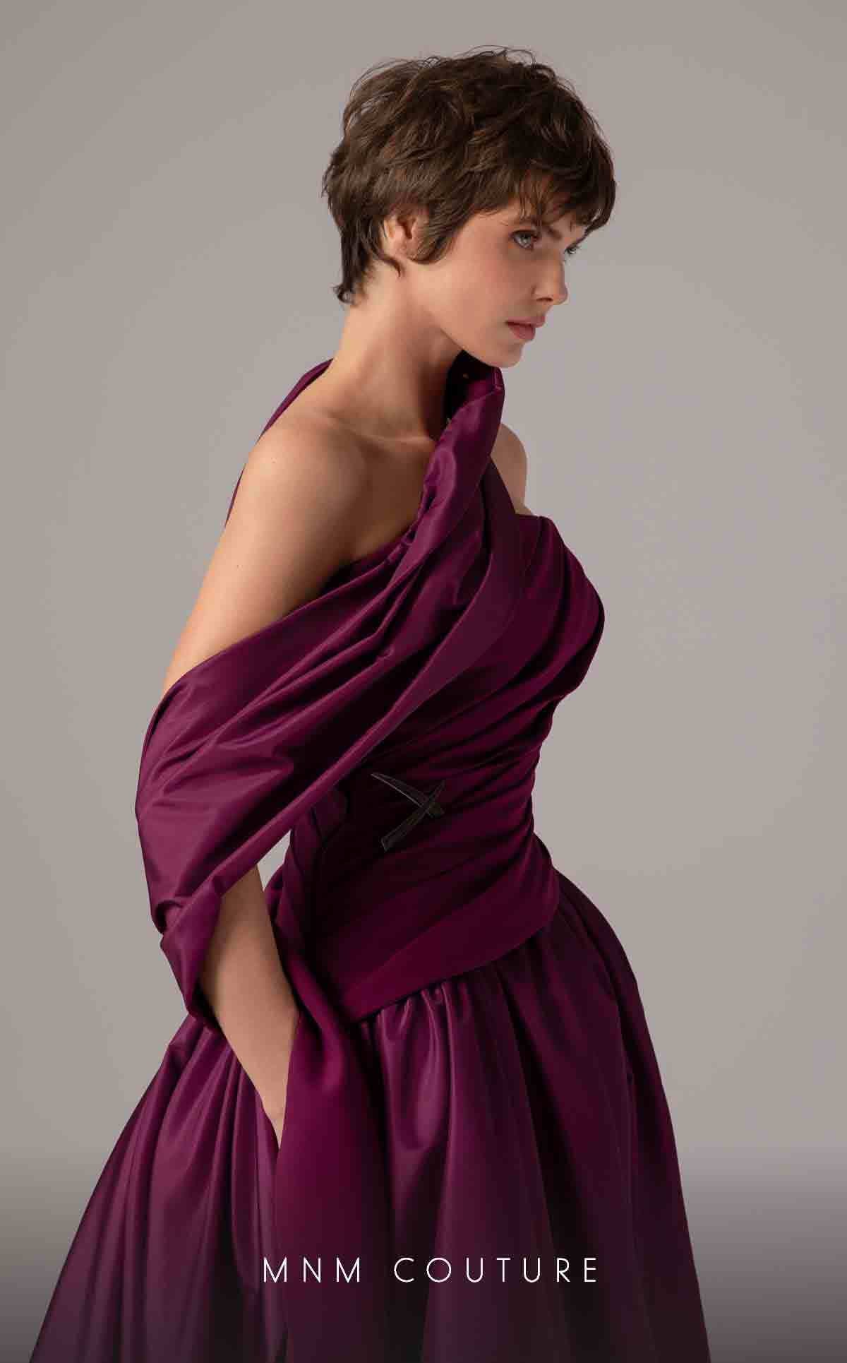 Formal Dresses Long Pleated A Line Prom Formal Dress MNM Couture E0089 Purple