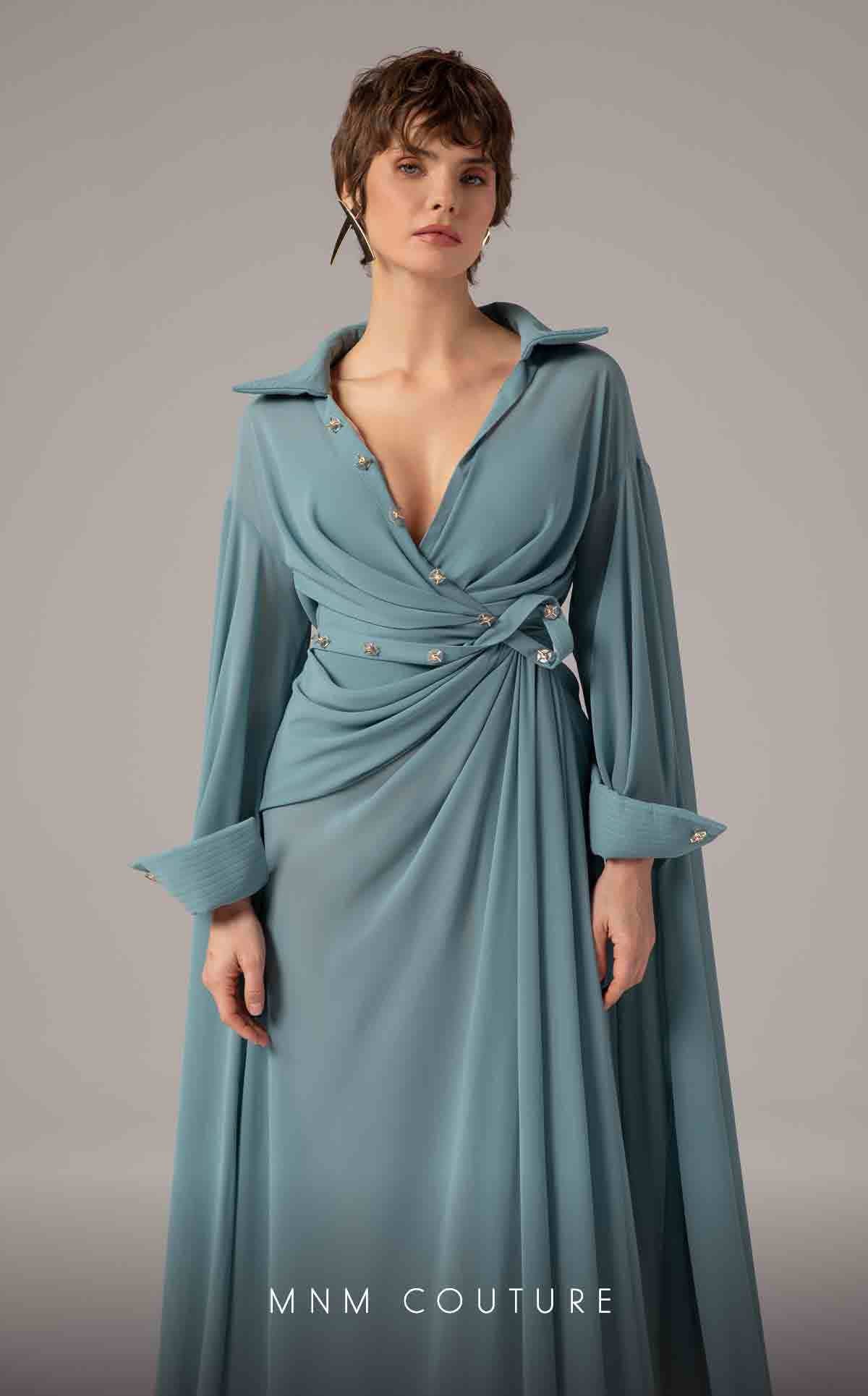 Mother of the Bride Dresses Pleated Fitted Formal Long Mother of the Bride Dress Mint