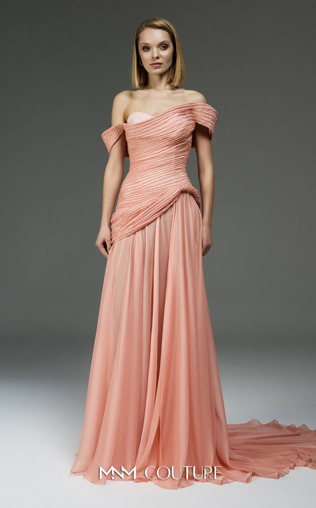 Prom Dresses Long Formal Sequin Prom Dress MNM Couture E0113 Coral