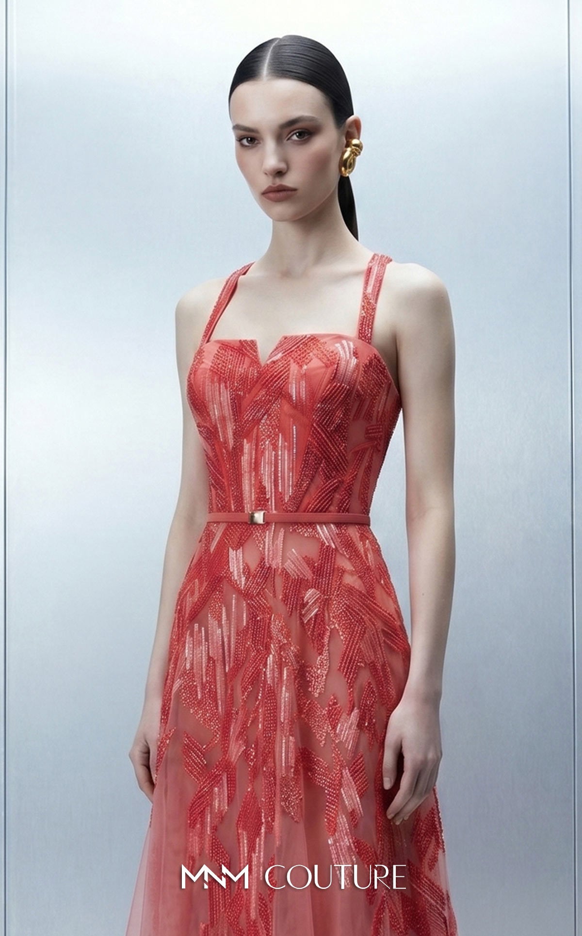 Sweetheart Floor-Length Chiffon Occasion A-Line MNM Couture E0171