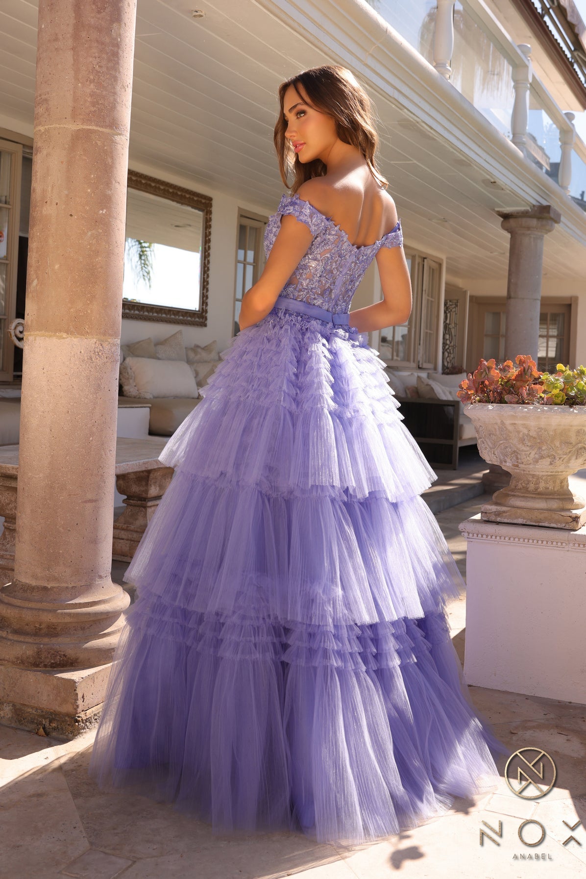 Nox Anabel E1293 Tiered Periwinkle 0 Sale