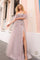 Prom Dresses A Line Long Prom Slit Gown Mocha