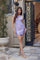 Cocktail Dresses Short Fitted Sequin Applique Cocktail Dress Lilac