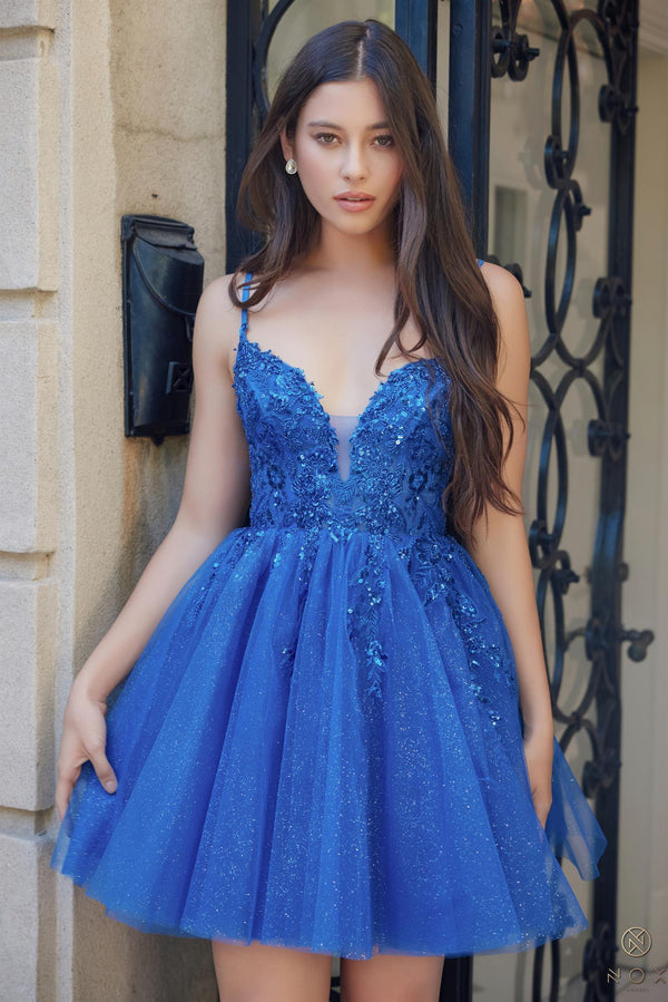 Cocktail Dresses Short Cocktail Glitter Homecoming Dress Royal Blue