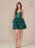Cocktail Dresses Homecoming A Line Glitter Applique Short Cocktail Dress Emerald