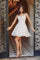 Cocktail Dresses Short Floral Lace Homecoming Cocktail Dress White