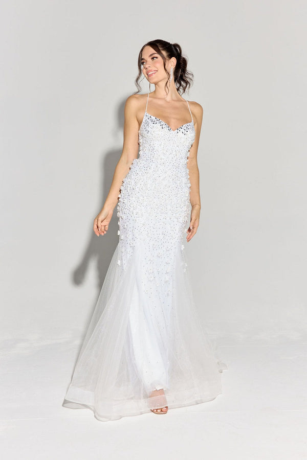 Floral Long Mermaid Wedding Dress Eureka Fashion EK110