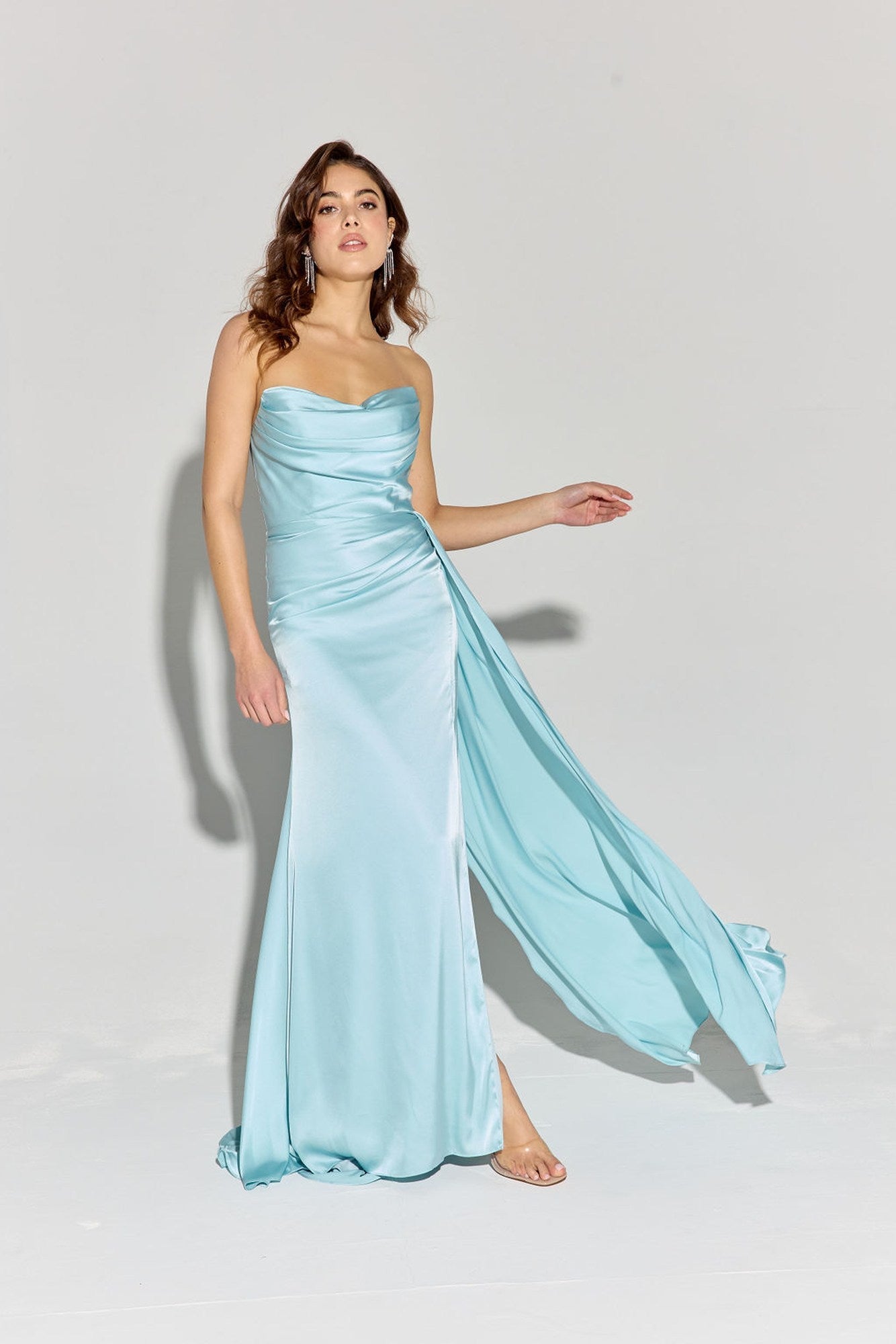 Prom Dresses Long Slit Formal Evening Prom Dress Eureka Fashion EK118 Sea Spray