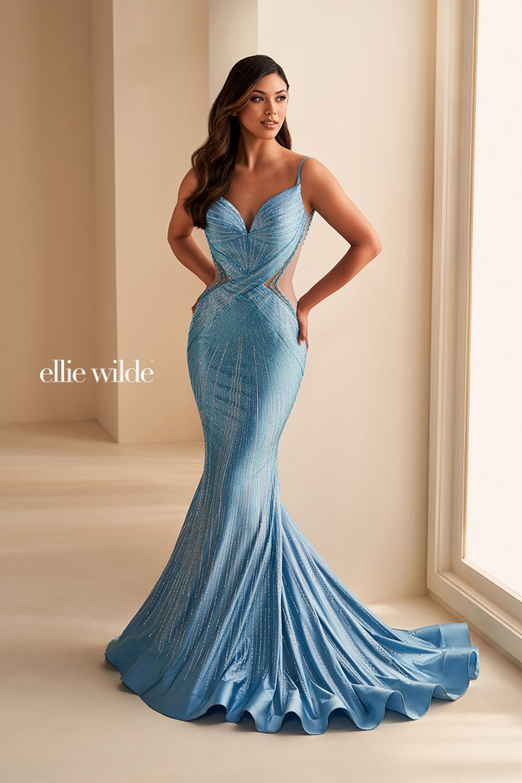 Ellie Wilde EW35001 Fit & Flare Prom Dress