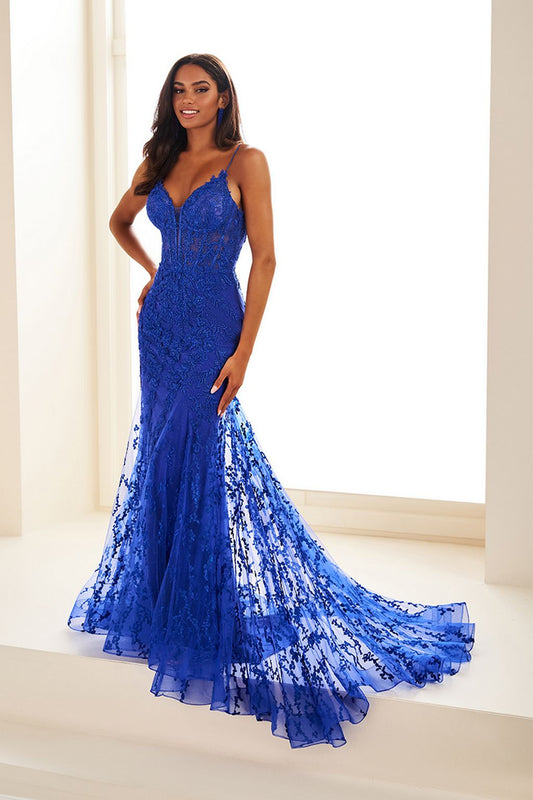 Prom Dresses Glitter Long Formal Prom Dress Royal Blue