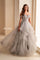Prom Dresses Prom Long Ball Gown Layered Glitter Formal Dress Silver