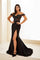 Prom Dresses Long Sequin  Slit Formal Mermaid Prom Dress Black