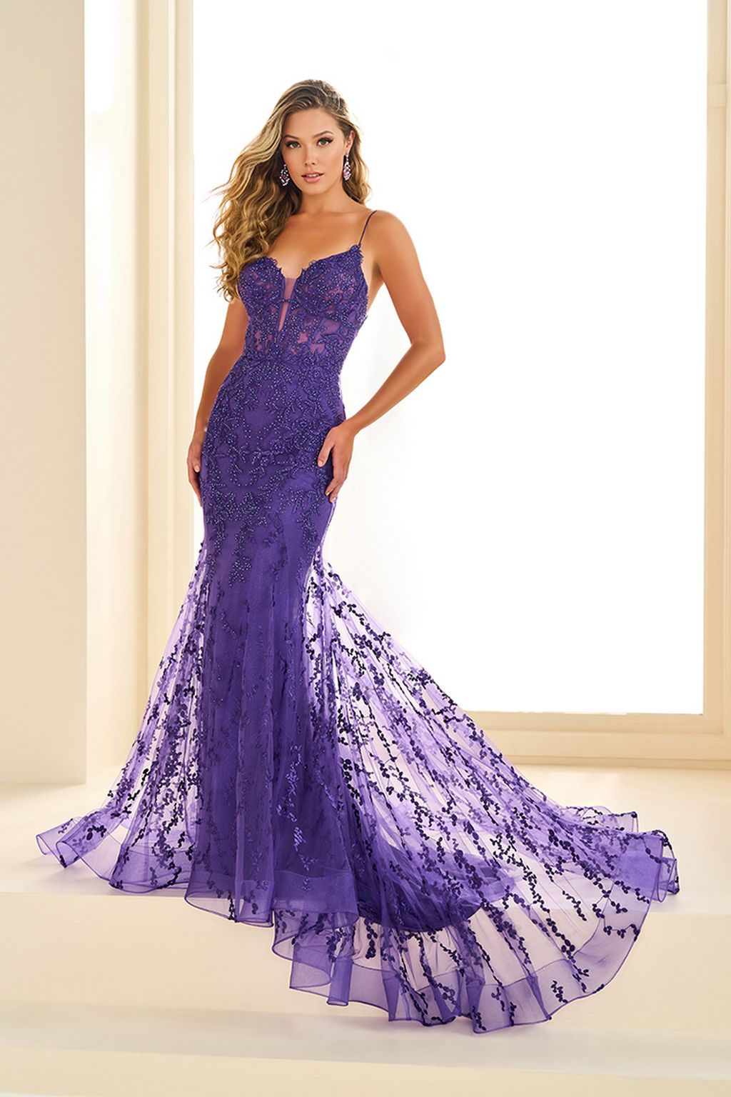 Ellie Wilde EW36008 Glitter Long Evening Formal Prom Dress