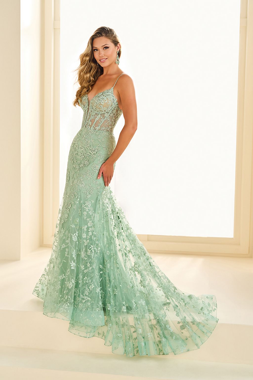 Ellie Wilde EW36008 Glitter Long Evening Formal Prom Dress