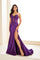 Prom Dresses Long Formal Mermaid Beaded Evening Prom Dress  Dark Purple