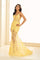 Prom Dresses Long Mermaid Gown Glitter Formal Prom Dress  Yellow
