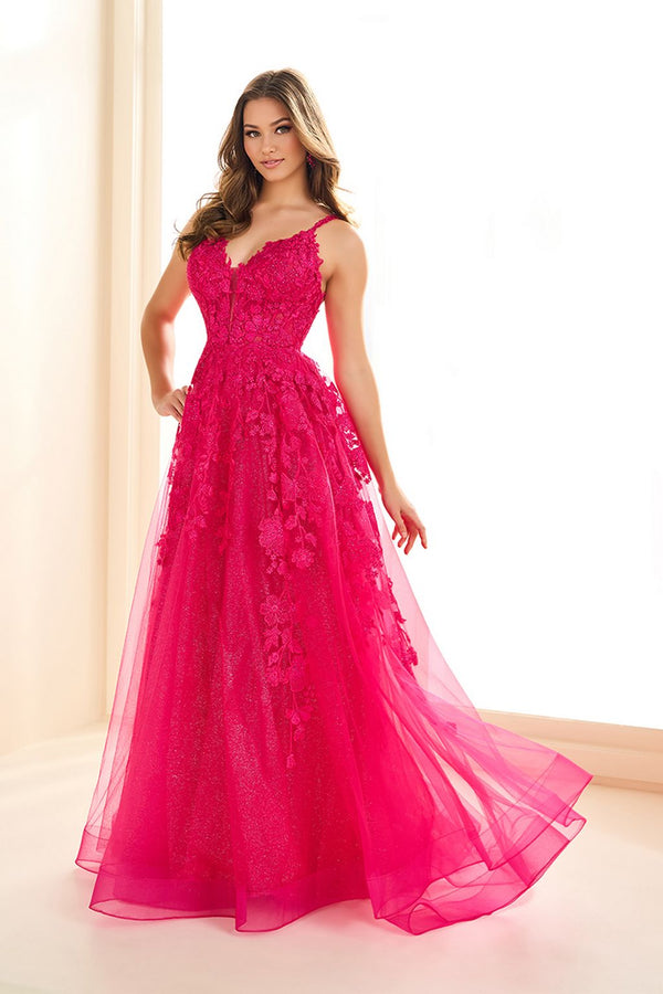 Ellie Wilde EW36015 A Line Formal Long Glitter Prom Dress