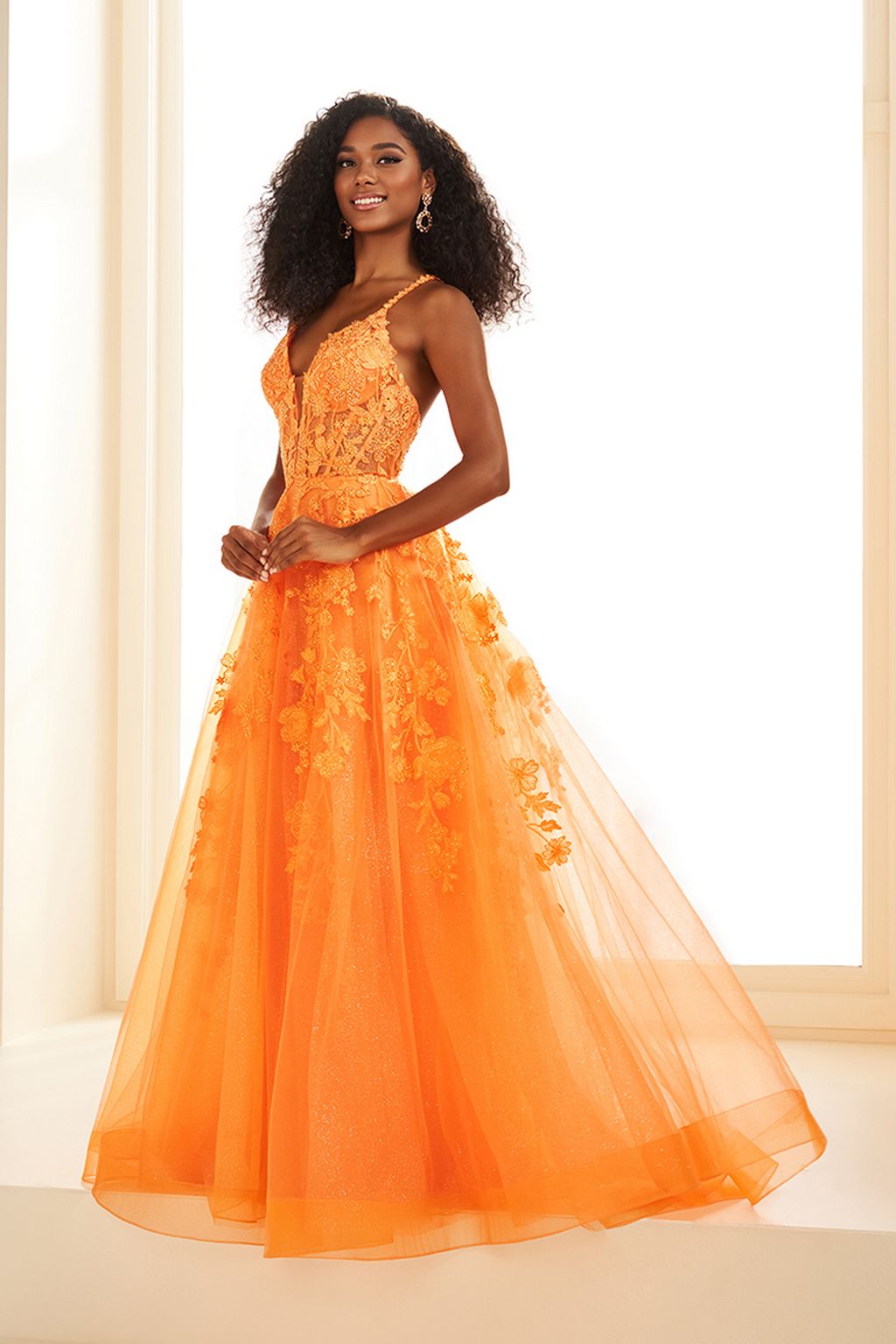 Ellie Wilde EW36015 A Line Formal Long Glitter Prom Dress