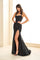 Prom Dresses Long Slit Gown Formal Fit Evening Prom Dress   Black