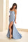 Prom Dresses Long Slit Gown Formal Fit Evening Prom Dress   Slate