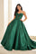 Prom Dresses Ball Gown Beaded Sequin Long Formal Prom Dress Emerald