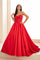 Prom Dresses Ball Gown Beaded Sequin Long Formal Prom Dress  Red