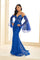 Prom Dresses Long Mermaid Formal Venise Lace Prom Dress Royal Blue