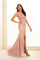 Prom Dresses Sequin Long Formal Slit Prom Dress Dusty Rose