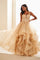 Prom Dresses Long Glitter Ball Gown Formal Prom Dress Gold