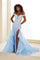Prom Dresses Long Sequin Mermaid Formal Prom Dress Ice Blue
