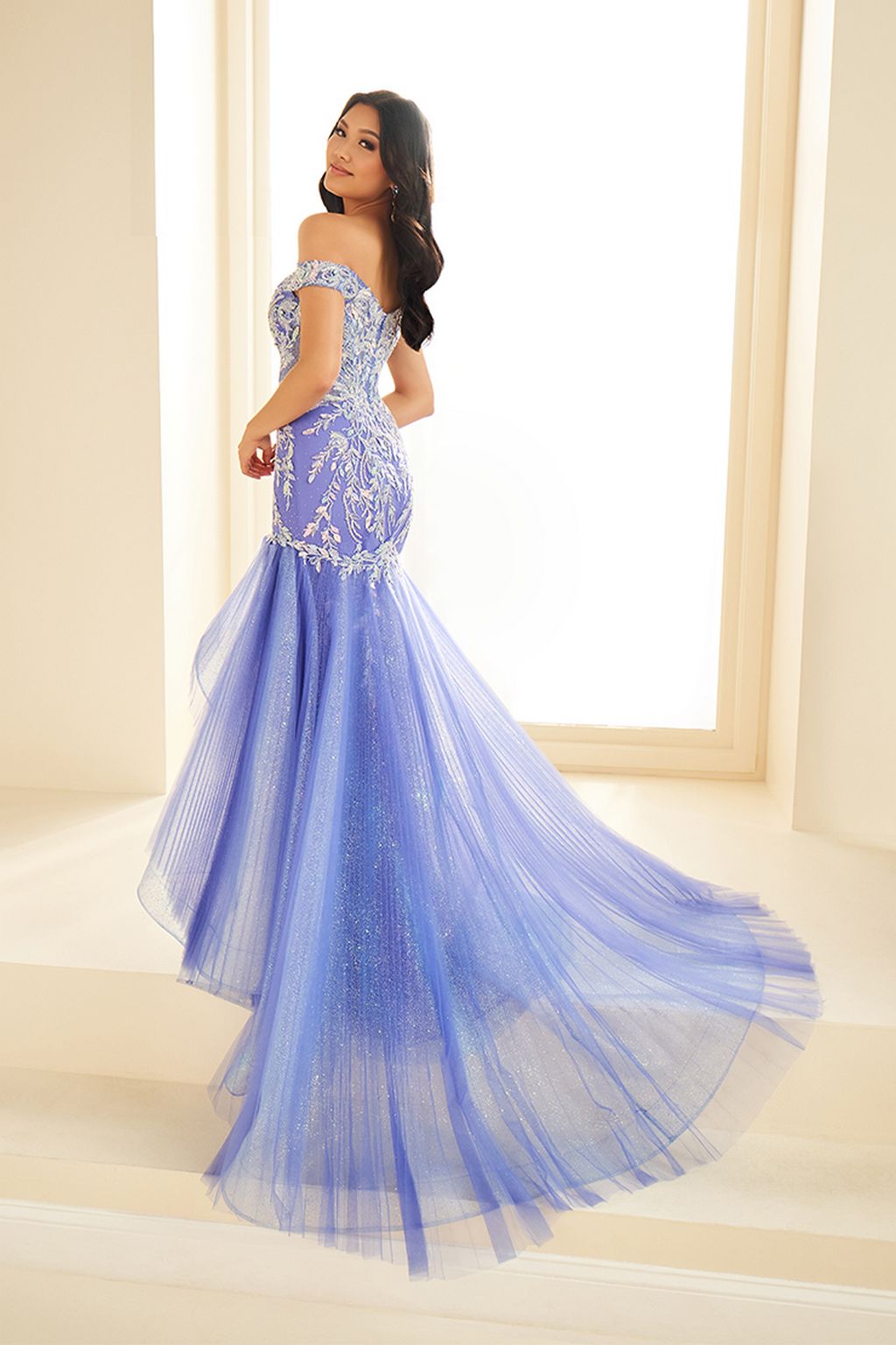 Prom Dresses Long Sequin Mermaid Formal Prom Dress Lilac