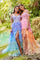 Prom Dresses A Line Long Formal Slit Prom Dress Berry Sorbet