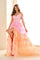 Prom Dresses A Line Long Formal Slit Prom Dress Tropical Sorbet