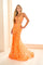Prom Dresses Glitter Long Sequin Prom Formal Dress  Orange