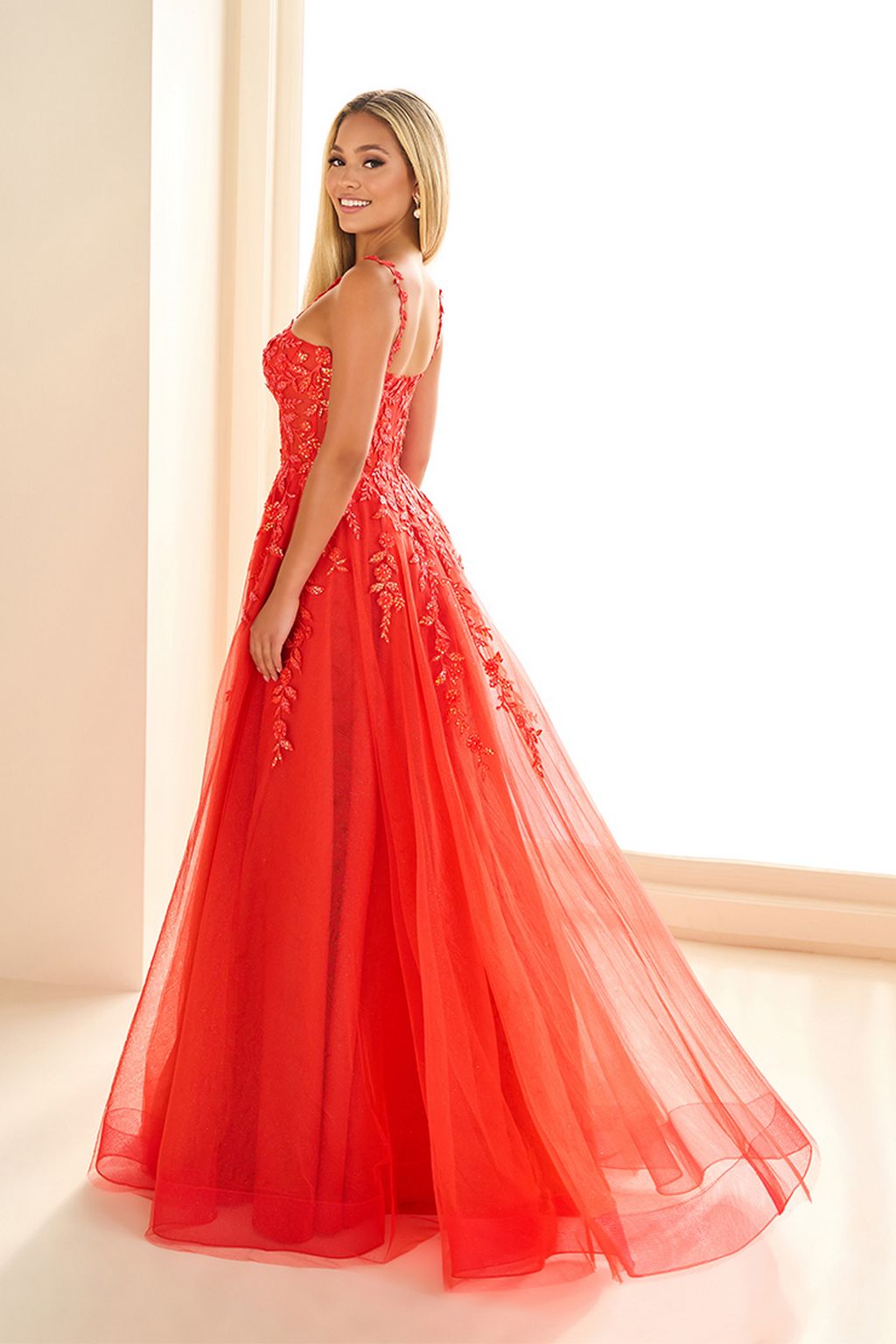Ellie Wilde EW36046 A Line Formal Long Sequin Prom Dress