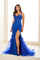 Prom Dresses Floral Long Glitter Formal Prom Dress Royal Blue