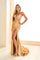 Prom Dresses Long Mermaid Beaded Slit Evening Formal Prom Dress Gold