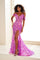 Prom Dresses Sequin Prom Formal Slit Long Evening Dress Purple Rain