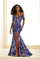Prom Dresses Sequin Prom Formal Slit Long Evening Dress Sapphire