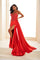 Prom Dresses Mermaid Long Sequin Formal Drape Slit Prom Dress   Papaya