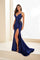 Prom Dresses Long Mermaid Sequin High Slit Formal Prom Dress Navy Blue