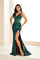 Prom Dresses Long Slit Sequin Formal Mermaid Prom Dress Emerald
