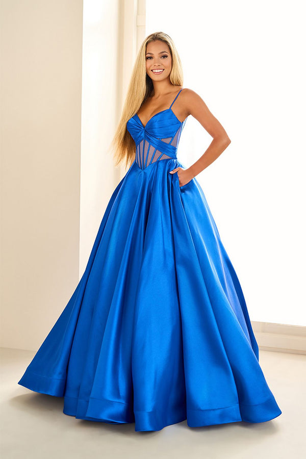 Ellie Wilde EW36073 Long Ball Gown Low Back Formal Prom Dress