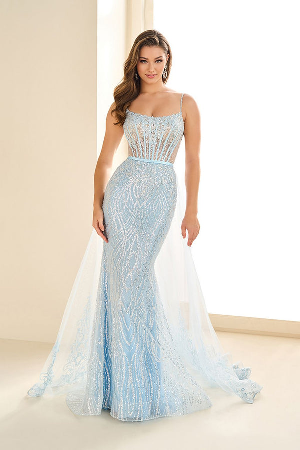 Ellie Wilde EW36075 Long Formal Embroidered Sequin Prom Dress