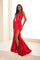 Prom Dresses Long Slit Formal Gown Mermaid Evening Prom Dress Red