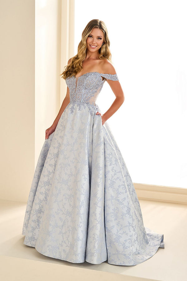 Ellie Wilde EW36078 Long Brocade Ball Gown Formal Prom Dress