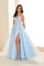 Prom Dresses Long Formal Glitter A Line Prom Dress Light Blue